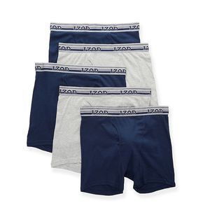 Izod Cotton Boxer Briefs - 5 Pack - Grey/Blue Assort 201PB13